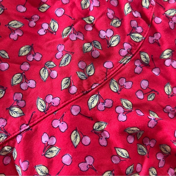 Arizona Jean Co. Retro Cherry Print Faux Wrap Dress - Picture 7 of 11
